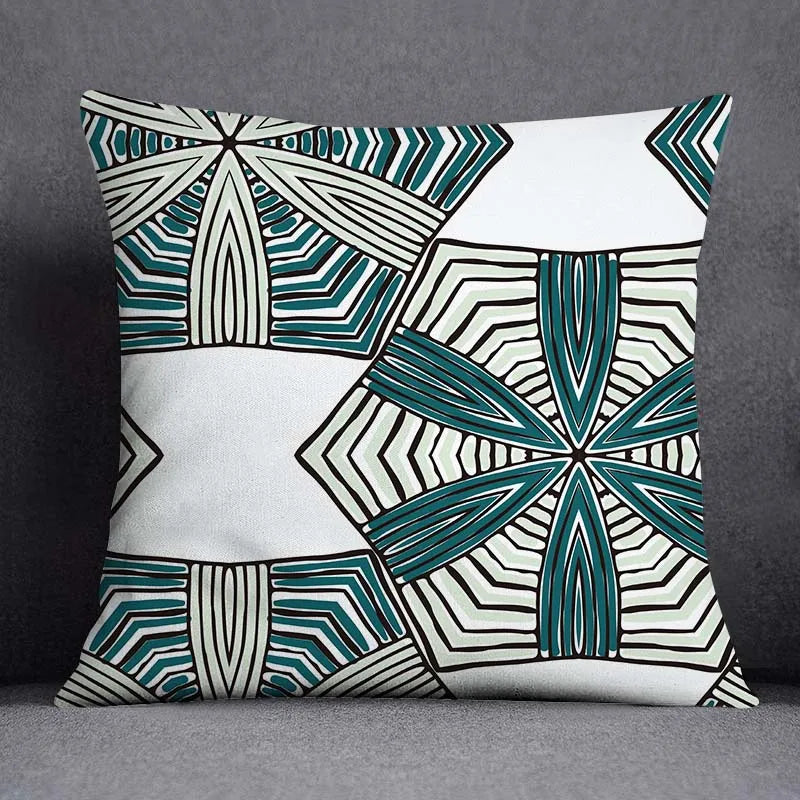 Nordic Leaf Pattern Pillowcase