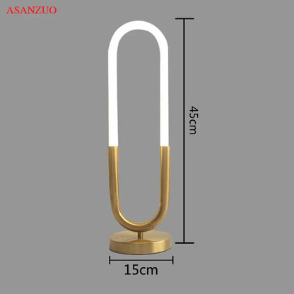 DecorBites™ LED U Shape Table Lamp for Bedroom Study Art Decor