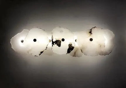 DecorBites™ Ivory White Marble Copper LED Ceiling Light Luxury Modern Fixture