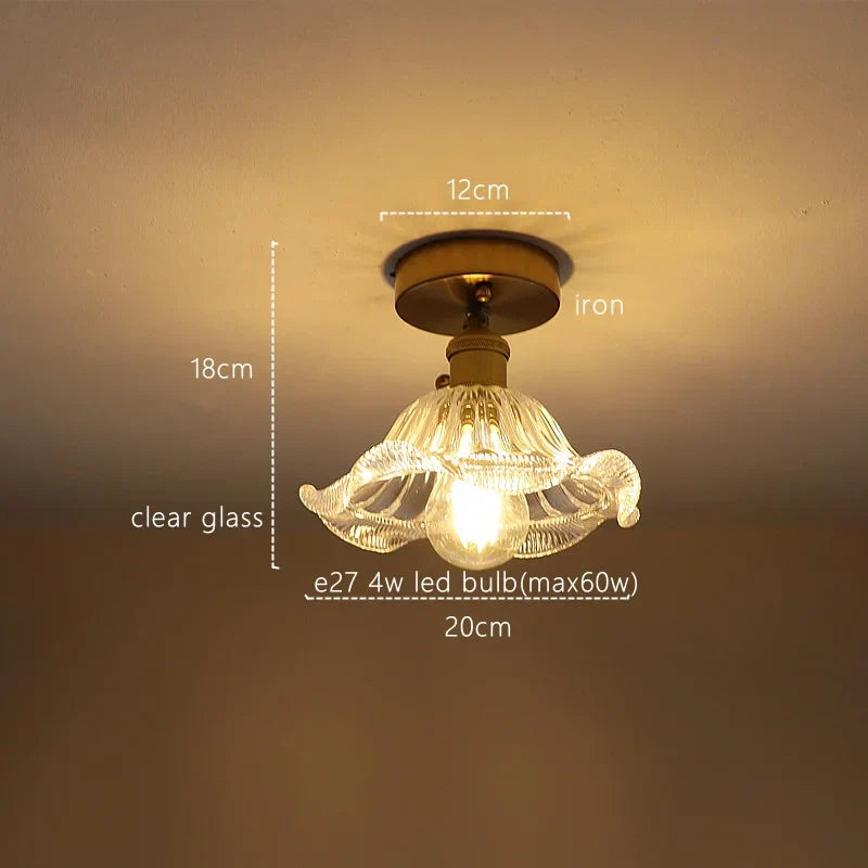 Lámpara colgante de cristal con rayas verdes DecorBites™ para decoración del hogar e iluminación de cocina