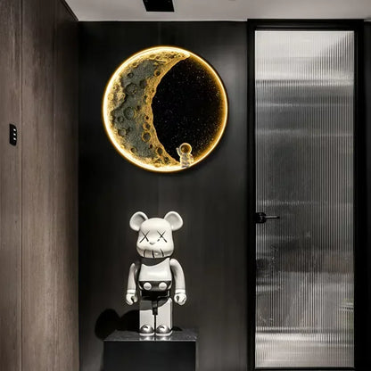 DecorBites™ Astronaut LED Wall Lamp: Modern Nordic Resin Round Decor Light
