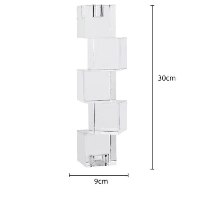 حامل شموع كريستالي هندسي من ديكوربايتس™ - لمسة جمالية لديكور المنزل