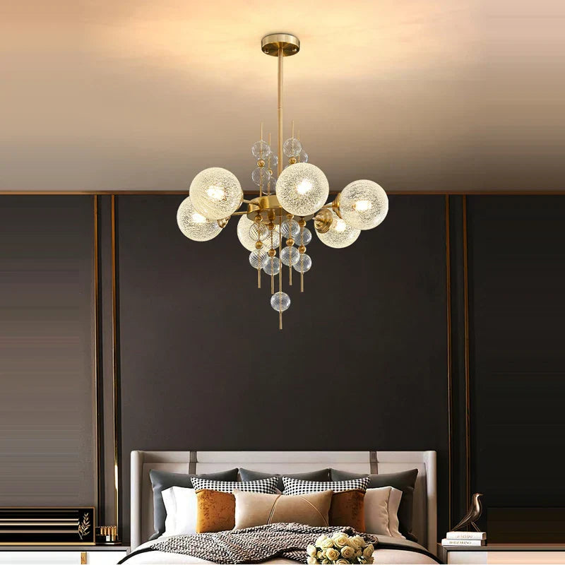 Gold Chrome Bubble Chandelier