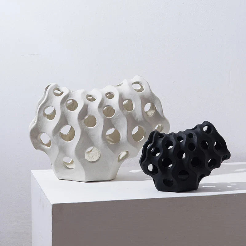 ديكوربايتس™ منحوتة هندسية من الراتينج المرجاني على شكل مخلوق بحري