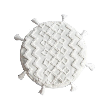 DecorBites™ Candy Boho Tufted Round Lumbar Pillow Cover Set