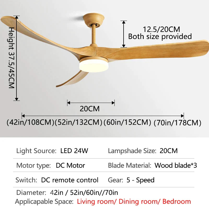 مروحة ديكور بايتس™‎ 70 بوصة سوداء بتصميم كلاسيكي مع شفرة من الخشب الصلب، ومصباح LED، وجهاز تحكم عن بُعد DC