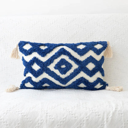 DecorBites™ Bohemian Tufted Tassel Pillow Case - Geometric Nordic Style Sofa Cushion