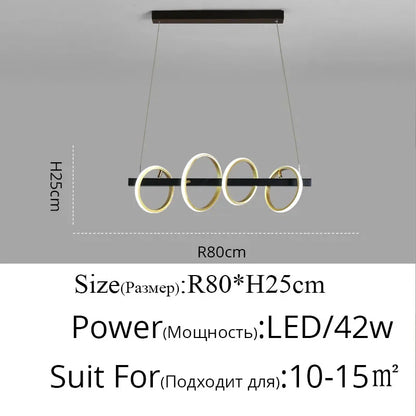 DecorBites™ LED Industrial Chandelier for Dining Living Room Bar - Modern Nordic Style