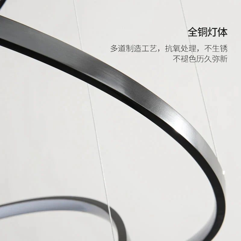 ثريا نحاسية دائرية من DecorBites™: فخامة عصرية بسيطة لغرفة المعيشة، المطعم، درج الفيلا