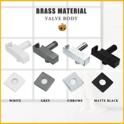 DecorBites™ Brass Bidet Faucet Set Dual Function Shattaf Sprayer Gold Sanitary Shower