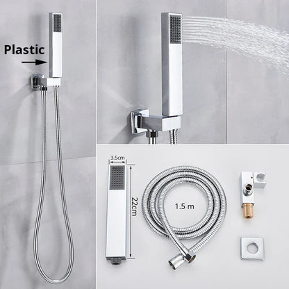 DecorBites™ Handshower Head with Stainless Steel Hose - Wall Mounted Faucet Set