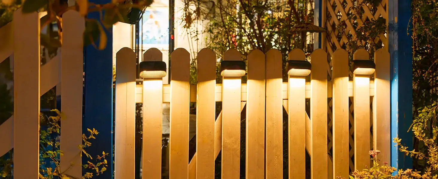 DecorBites™ Solar-Powered Fence Lights for Yard Deck Patio