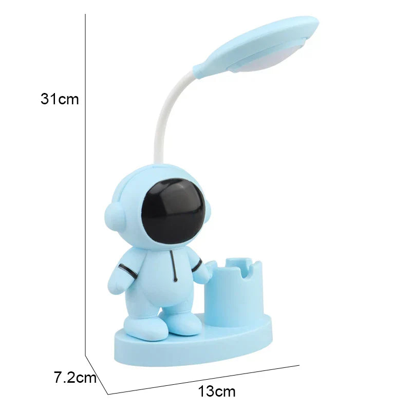 DecorBites™ Astronaut Study Desk Lamp with Pencil Sharpener - Cute, Flexible & Color Adjustable