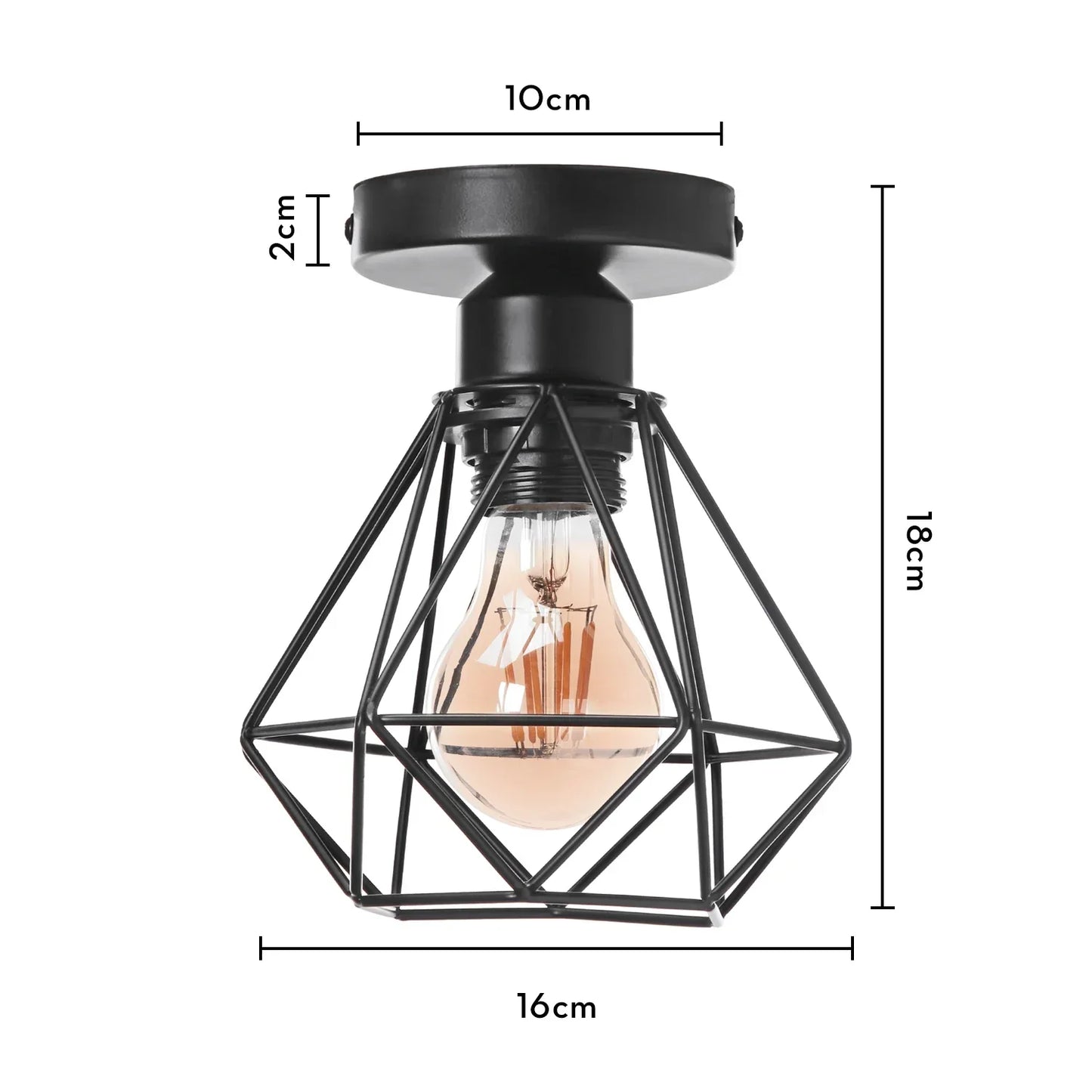 DecorBites™ Industrial LED Ceiling Light: Modern Retro Loft Plafonniers for Living Room Kitchen Cage Home Decor