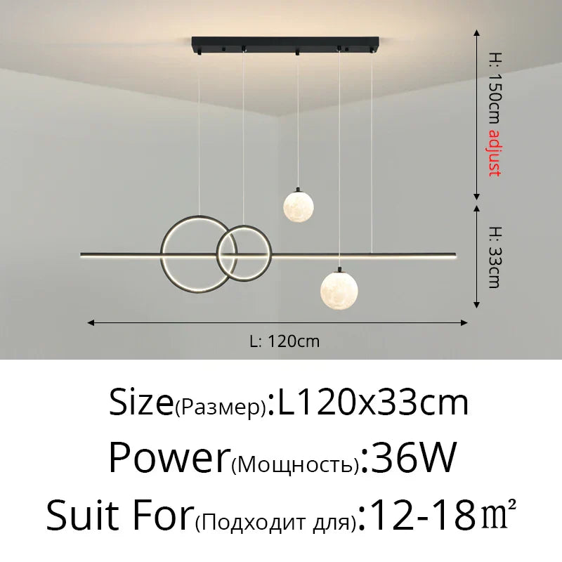 DecorBites™ LED Pendant Lights for Dining Room & Kitchen - Modern Chandelier Lighting