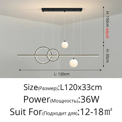 DecorBites™ LED Pendant Lights for Dining Room & Kitchen - Modern Chandelier Lighting