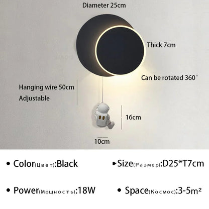 DecorBites™ Astronaut Cartoon LED Wall Lamp for Modern Home Decor