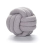 Decobites Lamb Fleece Sofa Bed Pillows, High-End Knotted Ball Cushions for Elegant Living Room Decor