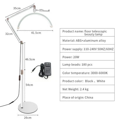 DecorBites™ LED Moon Beauty Floor Lamp for Eyebrow Tattoo & Eyelash Extensions