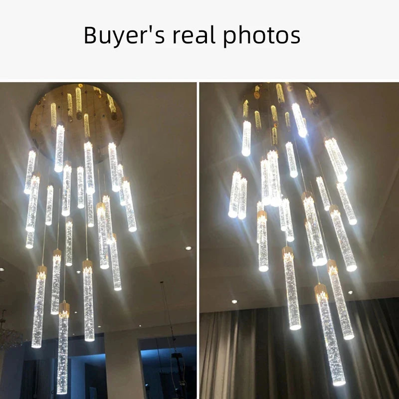 DecorBites™ Crystal LED Ceiling Chandelier for Luxury Home Décor