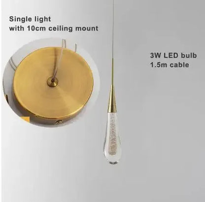 DecorBites™ Crystal LED Chandelier: Modern Art Pendant Light for Restaurant, Bar, Staircase & Loft