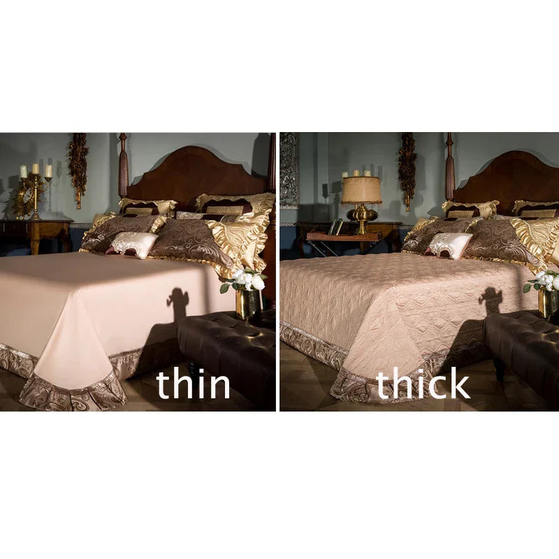 طقم أغطية سرير من القطن المصري مطرز من DecorBites™ 200S - مقاس كوين كينج