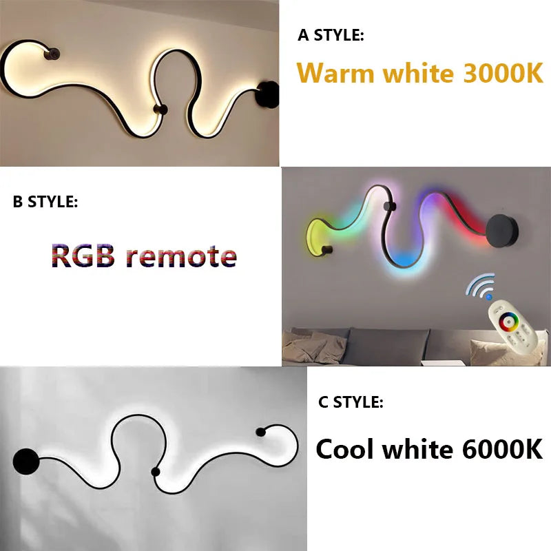 Lámparas de pared contemporáneas DecorBites™ de acrílico en hierro blanco/negro para decoración del hogar