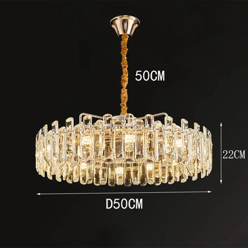 DecorBites™ Crystal Chandelier Pendant Light for Living Room Dining Room Ceiling Lighting