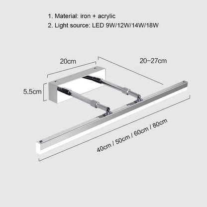 DecorBites™ LED Mirror Light Wall Lamp, Modern Bathroom Lighting, 60cm 80cm