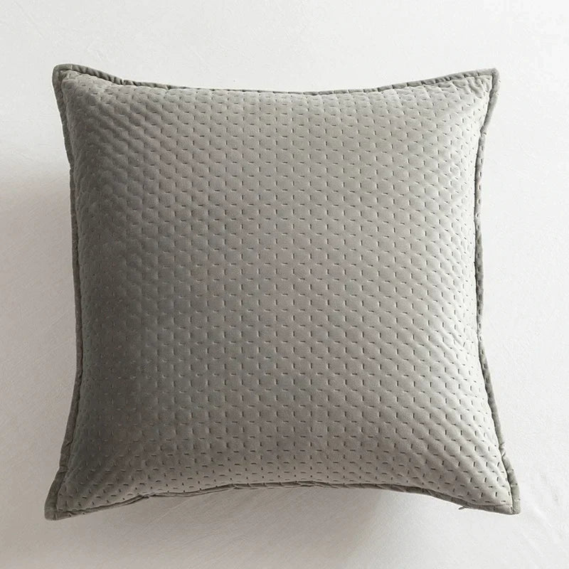 DecorBites™ Fringed Velvet Cushion Cover Solid Pillow for Home Decor Sofa Bed