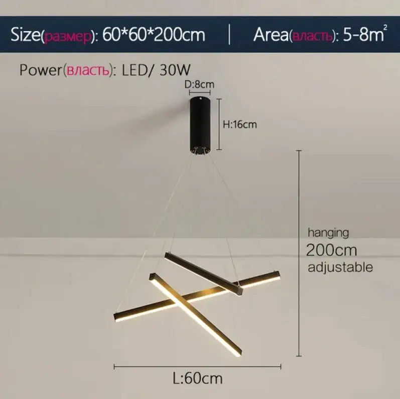 DecorBites™ LED Stair Chandelier: Modern, Simple, Villa Hall, Hotel Decor, Indoor Lighting