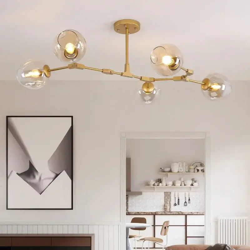 DecorBites™ Contemporary Glass Bubble Chandelier for Living Room