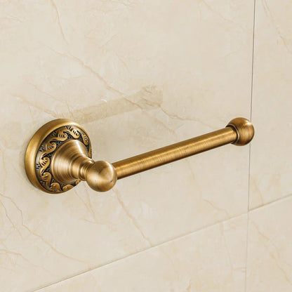 DecorBites™ Bathroom Hardware Set: Antique Brass Wall Mounted Accessories for Toilet, Towel, and Robe