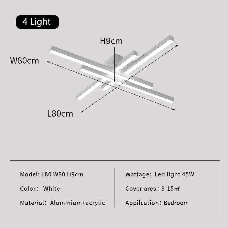 Decorbites™ Lineares LED-Deckenleuchte für Wohnzimmer- und Schlafzimmerbeleuchtung