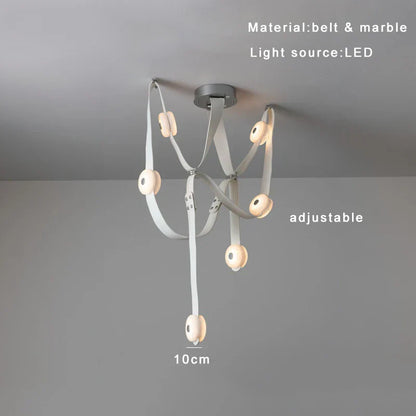 DecorBites™ Leather Marble Pendant Lights Luxury Dimmable Fixture Easy Installation Bedroom Living Room Lamp