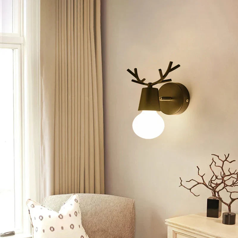Decorbites™ LED-Wandleuchte mit Hirschkopf, moderne minimalistische Schlafzimmerbeleuchtung in 7 Farben