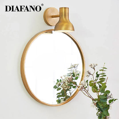 Decorbites™ Gold-Eisen Vintage Wandlampe, moderner amerikanischer Stil, LED-Spiegellicht E27