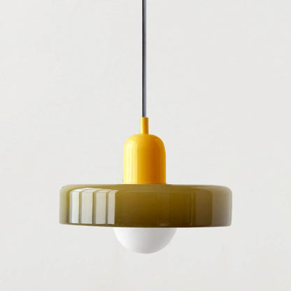 Nordic Vintage Orange Glass Pendant Light