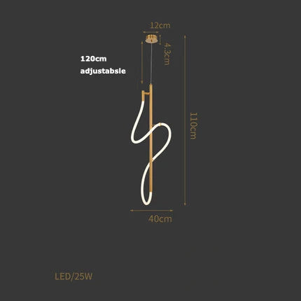 DecorBites™ Lines Chandelier: Modern Designer Lighting for Living Room, Dining, and Bar