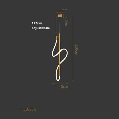 DecorBites™ Lines Chandelier: Modern Designer Lighting for Living Room, Dining, and Bar