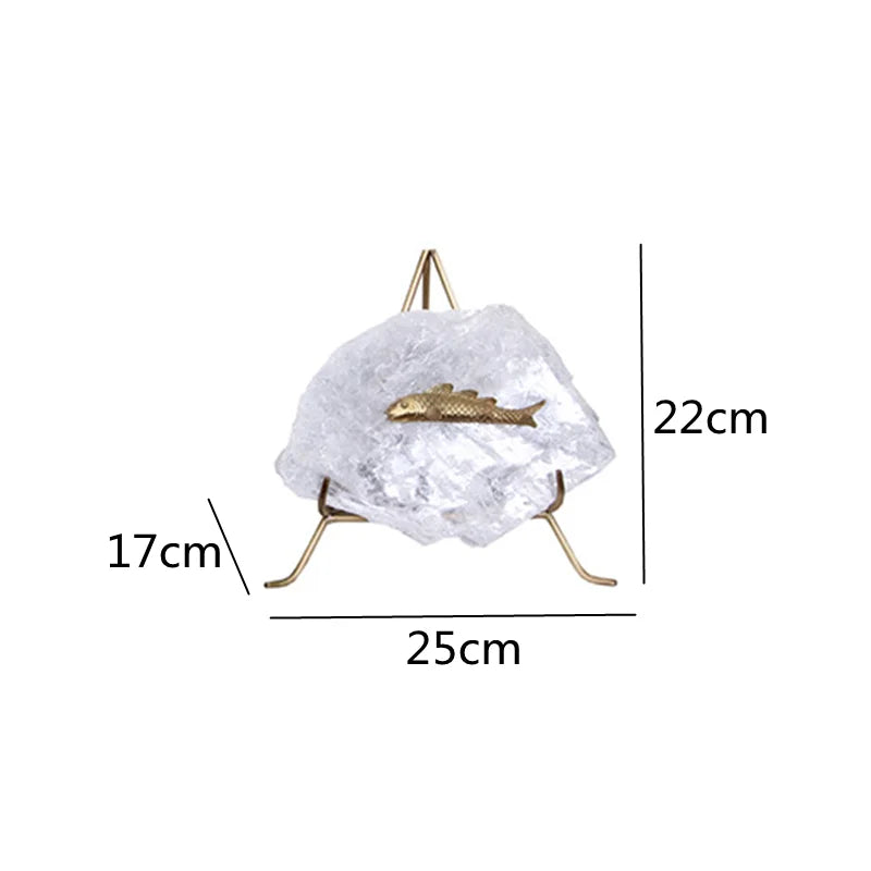 Adorno de cristal con forma de pez dorado DecorBites™ Estatua de metal para decoración del hogar