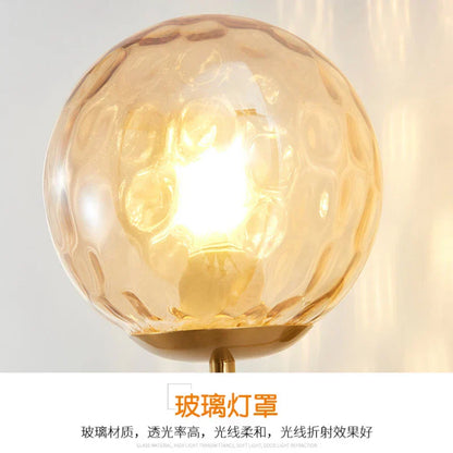 ديكوربايتس™ مصباح حائط LED على شكل كرة زجاجية: إضاءة شمعدانات ذهبية بسيطة بتصميم نورديك، تركيبات ديكور غرفة النوم