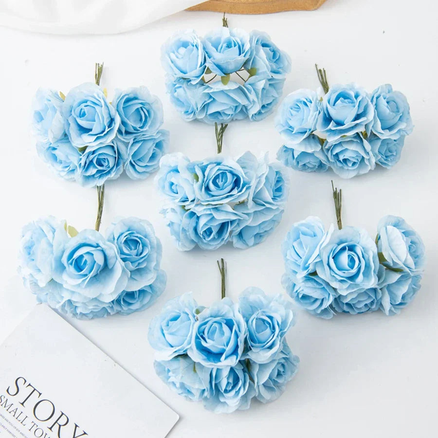 Ramo de rosas artificiales DecorBites™ para Navidad, decoración del hogar, bodas y arcos de jardín