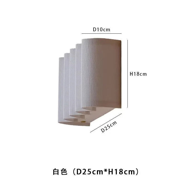 DecorBites™ Japanese Cloth LED Wall Lamp for Hotel Living Room, Bedroom, Retro Wall Lights