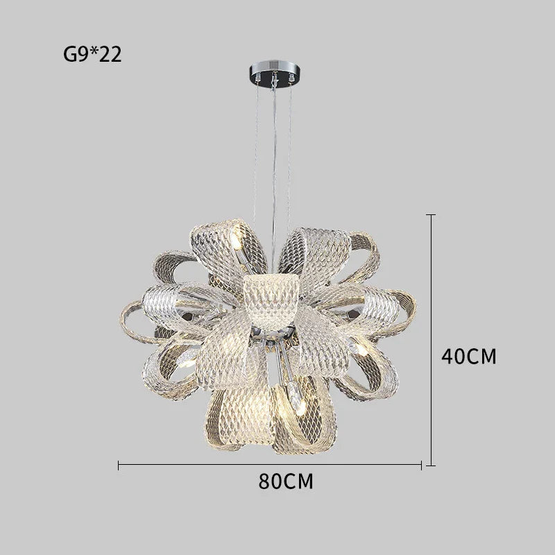 DecorBites™ Glass Pinecone LED Chandelier: Modern Art Deco Pendant Lighting