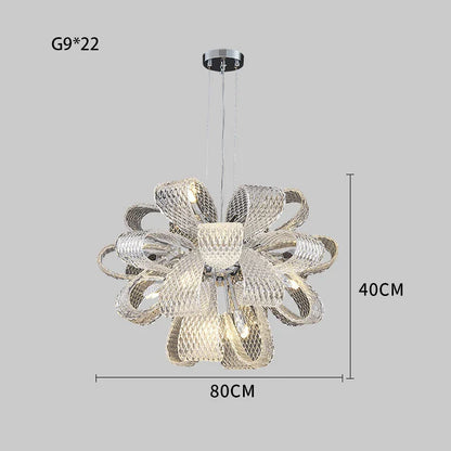 DecorBites™ Glass Pinecone LED Chandelier: Modern Art Deco Pendant Lighting