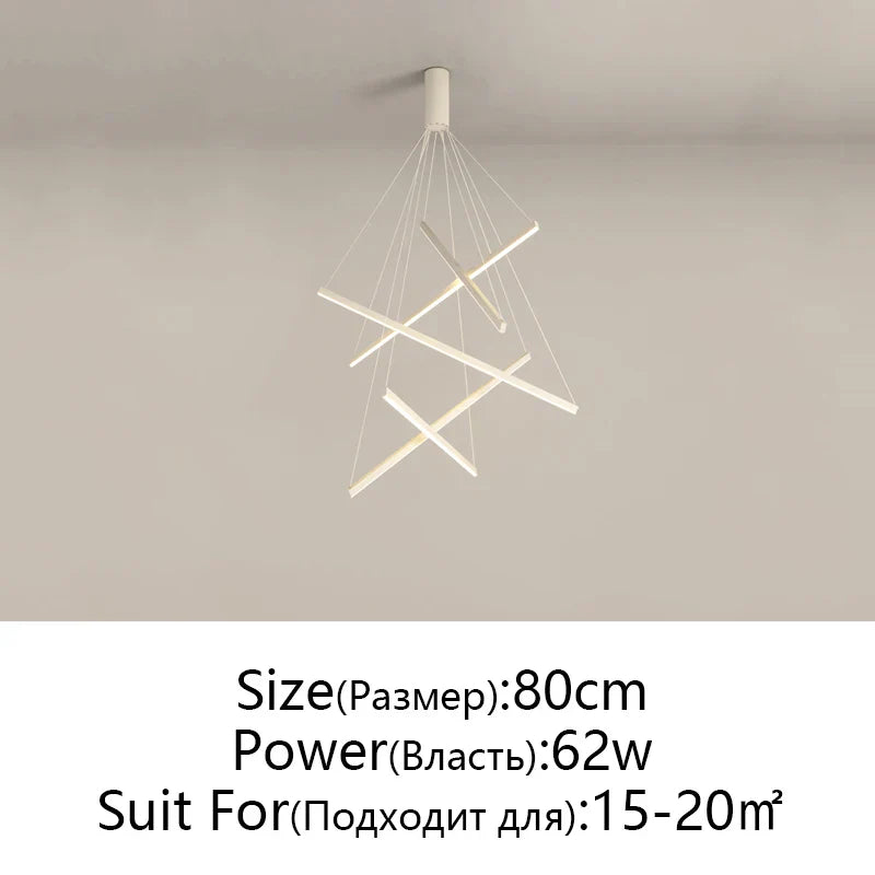 DecorBites™ LED Chandelier: Modern Luster Lighting for Stair Hall Bedroom Room Duplex Building