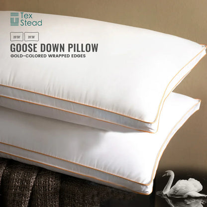 Luxury Goose Down Pillow by Decobites - Neck Support for Restful Sleep