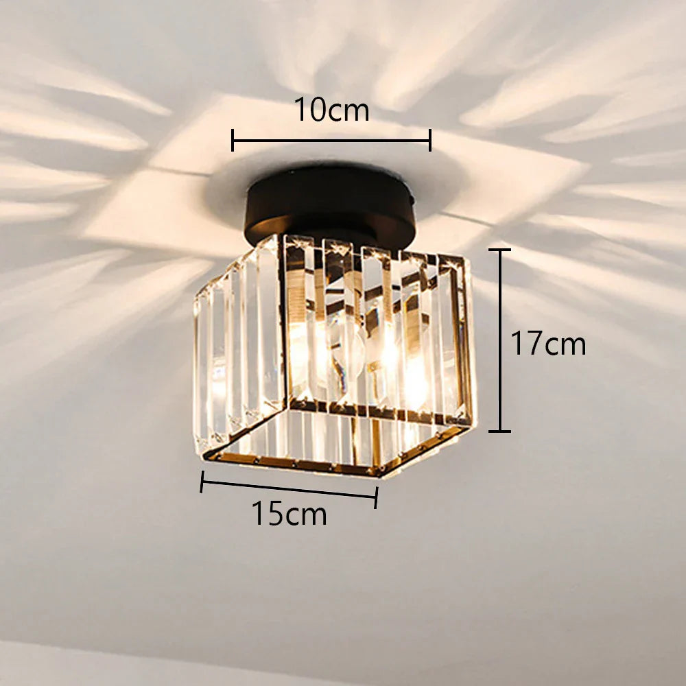 DecorBites™ Glass Crystal LED Ceiling Chandelier for Home Decor