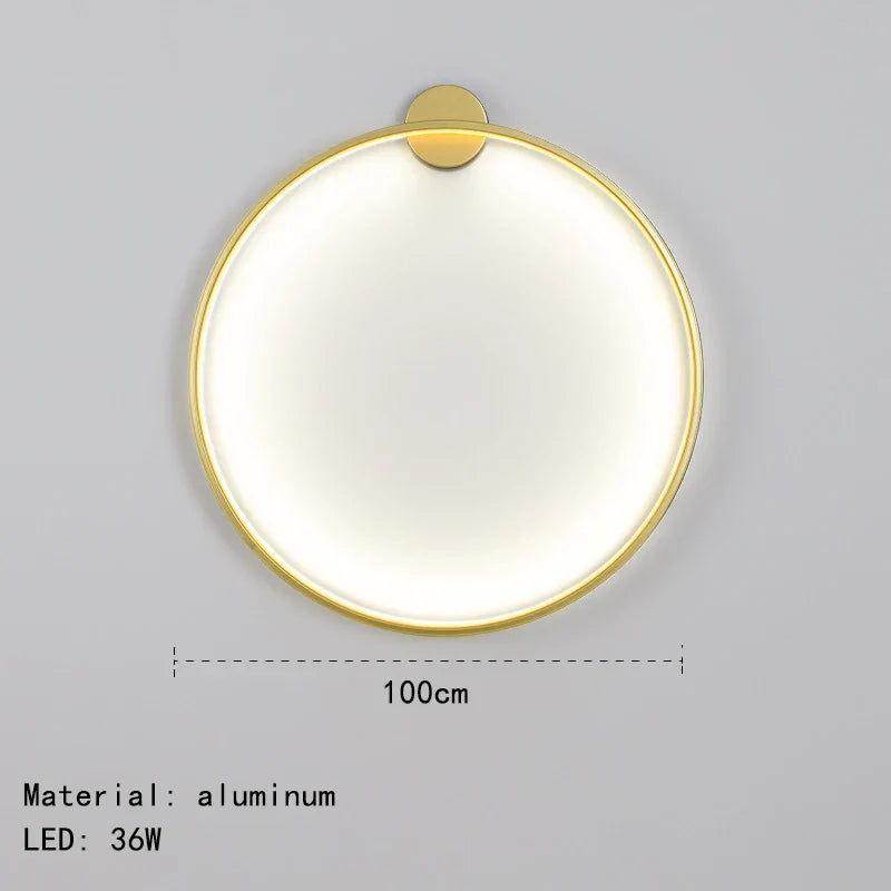 Decorbites™ Anillo Dorado Negro LED Luz de Pared para Salón Dormitorio Lámpara de Pared